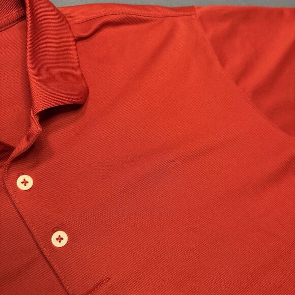 Adidas Climalite Men Polo Shirt Red Short Sleeve Collared Golf Light Size Large - Picture 5 of 10